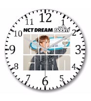 Nct  Dream Haechan We Boom  Duvar Saati Bombeli Gercek Cam