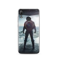 Kaptan Amerika Tasarım Süper Şeffaf Silikon Telefon Kılıfı Huawei Y7 2019