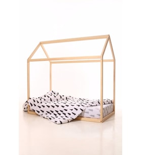 Markaawm Montessori Çocuk Yatak Doğal Çam 90X190 Karyola Deniz