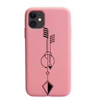 Iphone 11 Çizgi Tasarımlı Pudra Lansman Telefon Kılıfı