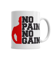 No Pain No Gain Vector Style  Kupa Bardak Porselen