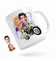 BK Gift Kişiye Özel Evleniyoruz Karikatürlü Beyaz Kupa Bardak-8