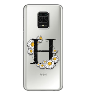 Papatya Harf Tasarım Süper Şeffaf Silikon Telefon Kılıfı Xiomai Redmi Note 9 Pro