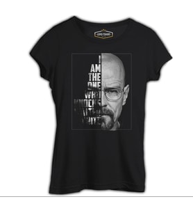 Breaking Bad - Who Knocks Walter White Siyah Kadın Tshirt