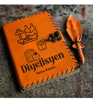 Diyetisyene Hediye İsme Özel Deri Defter