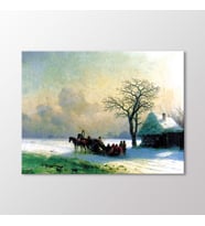 Arty Tablo Küçük Rusya'da Kış Manzarası, 1868 Tablo (Karışık)