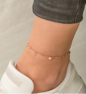 Papatya Silver Pullu Dorica Toplu Halhal Rose Altın Kaplama 925 ayar Gümüş