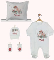 Pia Baby Gl 1949-04 İsme Özel Yastık Tulum Set