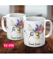 Kişiye Özel İsimli Kelebek Hediye Kupa Bardak