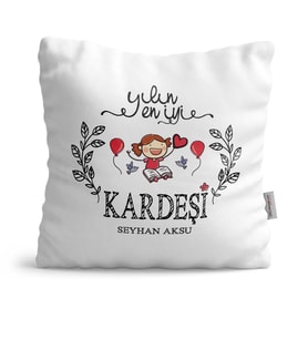 BK Gift Kişiye Özel Yılın En İyi Kardeşi  Yastık  1