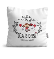 BK Gift Kişiye Özel Yılın En İyi Kardeşi  Yastık  1