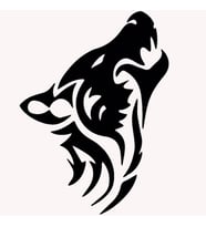 Uluyan Kurt Araba Sticker ArkA Cam Yapıştırması
