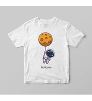 Astronot Uzay Tişörtü Kişiye Özel (Büyük - Çocuk)