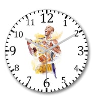 Kobe Bryant Honor Duvar Saati Bombeli Gercek Cam