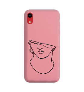 Iphone XR Çizgi Tasarımlı Pudra Lansman Telefon Kılıfı