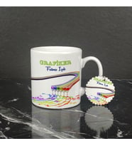Grafiker Kupa Bardak ve Anahtarlık Set 001