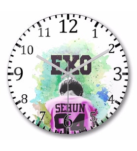 Exo Sehun  94 Duvar Saati Bombeli Gercek Cam