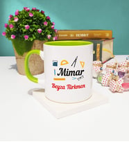 Mimar Kişiye Özel Mimar Kupa Bardak Yeşil