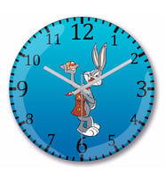 Looney  Tunes Bugs Bunny Duvar Saati Bombeli Gercek Cam