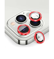 BİNANO Mini Metal Ring Iphone 12 Pro Lens Koruyucu 3'lü Takım (Kırmızı)
