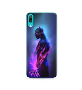 Black Panter Tasarım Süper Şeffaf Silikon Telefon Kılıfı Huawei Y7 Pro 2019