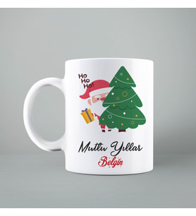 Mutlu Yıllar Noel Baba Yılbaşı Kupası Kişiye Özel
