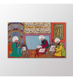 Arty Tablo Şahnameci Talikizade Nakkaş Hasan ve Katibin Meclisi Tablo (Karışık)