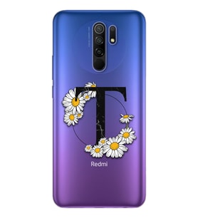 Papatya Harf Tasarım Süper Şeffaf Silikon Telefon Kılıfı Xiomai Redmi 9 T-Harfi