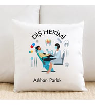 Diş Hekimine Hediye Özel İsimli Yastık