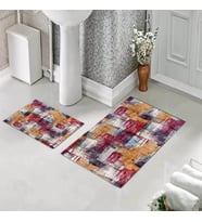 Banyo Halısı Ikili Klozet Takımı Kaymaz Tabanlı (60 xm x 100 cm + 40 cm x 60 cm) 