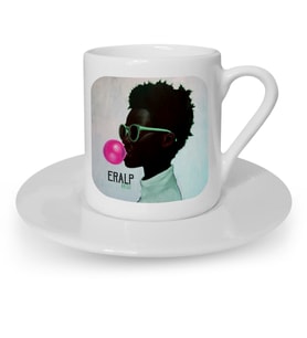 BK Gift Kişiye Özel Retro Face Tasarımlı Türk Kahvesi Fincanı  1