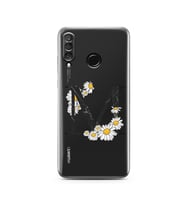 Papatya Harf Tasarım Süper Şeffaf Silikon Telefon Kılıfı Huawei P30 Lite  M-Harf