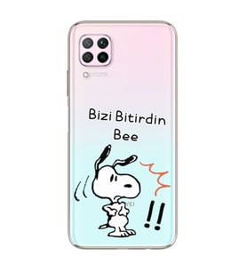 Snoopy Tasarımlı Süper Şeffaf Silikon Telefon Kılıfı Huawei P40 Lite