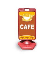 Cafe  Reklam ve Yönlendirme Uyari Dubasi A Tabela Kırmızı