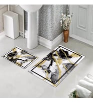 Banyo Halısı Ikili Klozet Takımı Kaymaz Tabanlı (60 xm x 100 cm + 40 cm x 60 cm) 