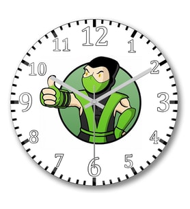 Reptile Vault Boy Duvar Saati Bombeli Gercek Cam