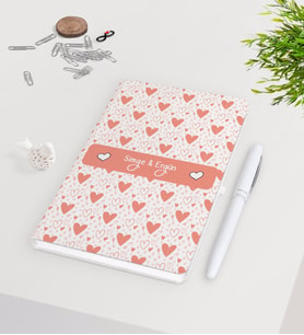BK Gift Kişiye Özel Sevgililer Günü Beyaz Defter Kalem Seti-40
