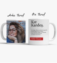 Fotoğraflı Kız Kardeş Kupa Bardak