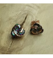 Mistik Topaz Taşlı Gümüş Küpe