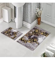 Banyo Halısı Ikili Klozet Takımı Kaymaz Tabanlı (60 xm x 100 cm + 40 cm x 60 cm) 