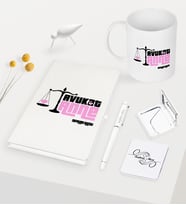 BK Gift Kişiye Özel Avukat Anne Beyaz Defter Kalem Kupa Ayna Seti (Model 1)
