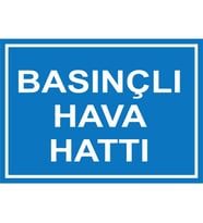 MIGNATIS - Basınçlı Hava Hattı Levhası - Sac Malzeme 35x50cm