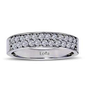 Lova 0,50 Karat Pırlanta Yarımtur Yüzük - 1060102