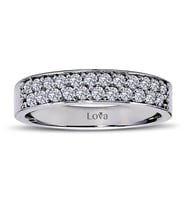 Lova 0,50 Karat Pırlanta Yarımtur Yüzük - 1060102