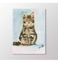 Arty Tablo Suluboya, Kedi Tablo (Karışık)