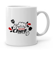 BK Gift Kişiye Özel Chef Beyaz Kupa Bardak  3