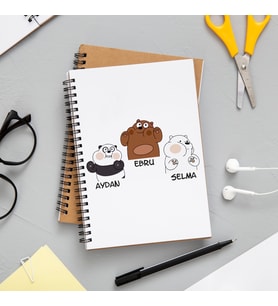 We Bare Bears Arkadaş Defteri Kişiye Özel