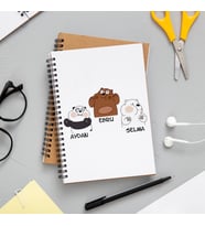 We Bare Bears Arkadaş Defteri Kişiye Özel