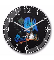 Rick Wars Duvar Saati Bombeli Gercek Cam