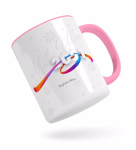 BK Gift Kişiye Özel 2024 Mutlu Yıllar Pembe Kupa Bardak-4